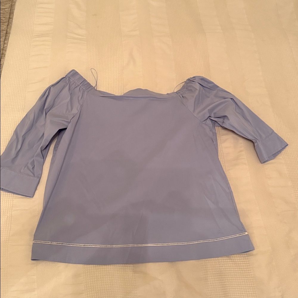 Theory Light Blue Blouse Size Medium